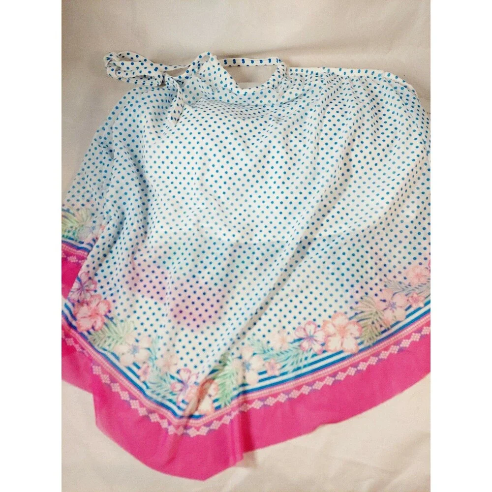 Coco Reef Swim Tankini Top White Multicolor Aura Mesh Ruffle Polka Dots 32C - Picture 7 of 7